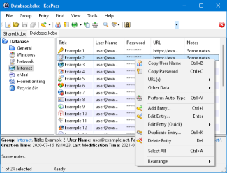 keepass screenshot