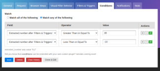 Conditional web page change alerts!